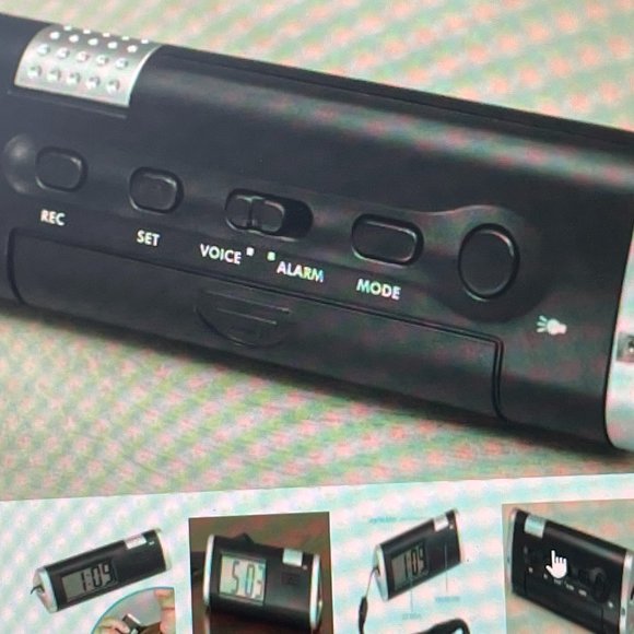 NEW in box / 3-in-1 Travel Alarm Clock with Voice Recorder - Picture 3 of 4